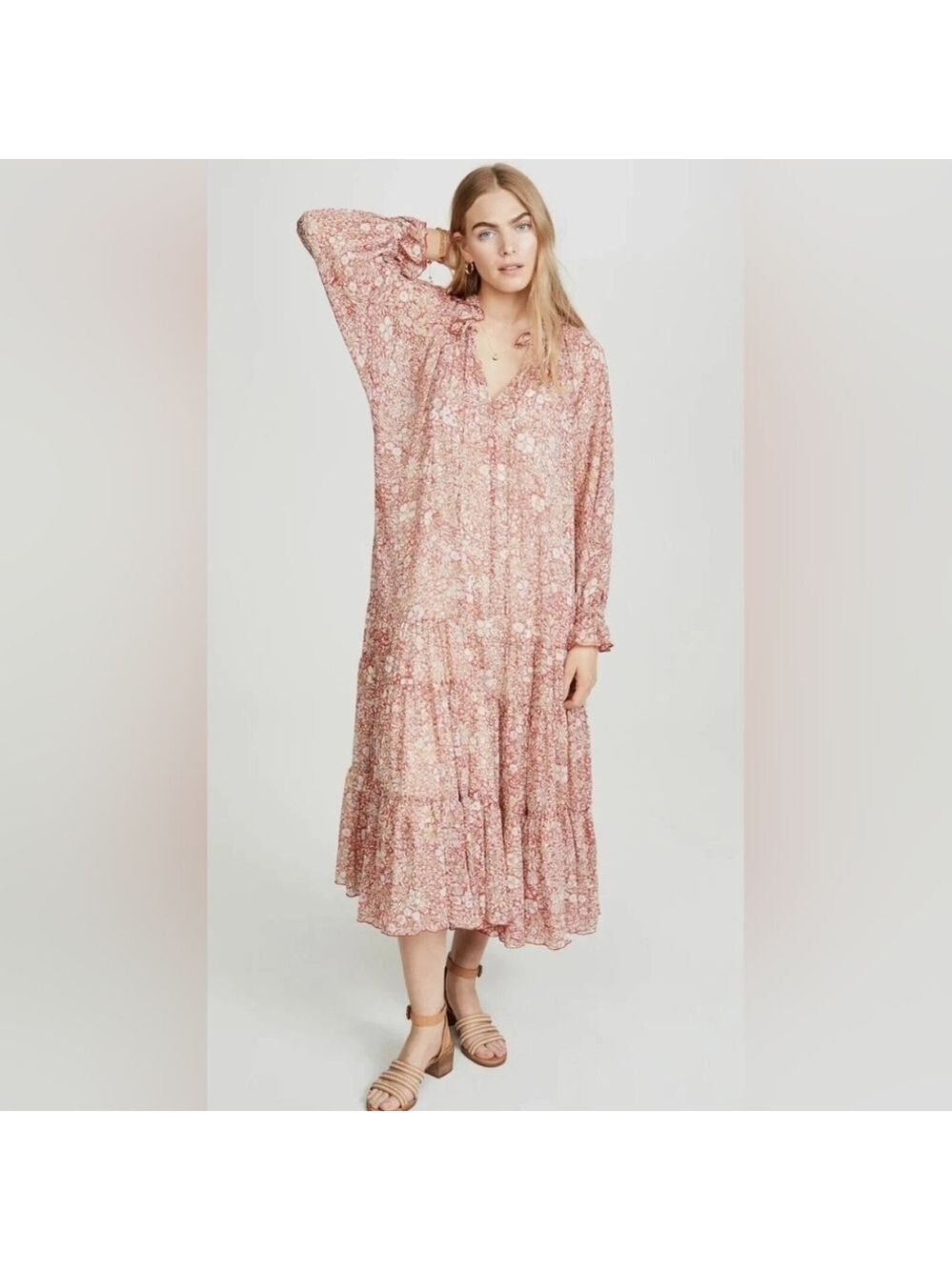 Free People maxi tiered dress XS in EUC - Picture 3 of 16